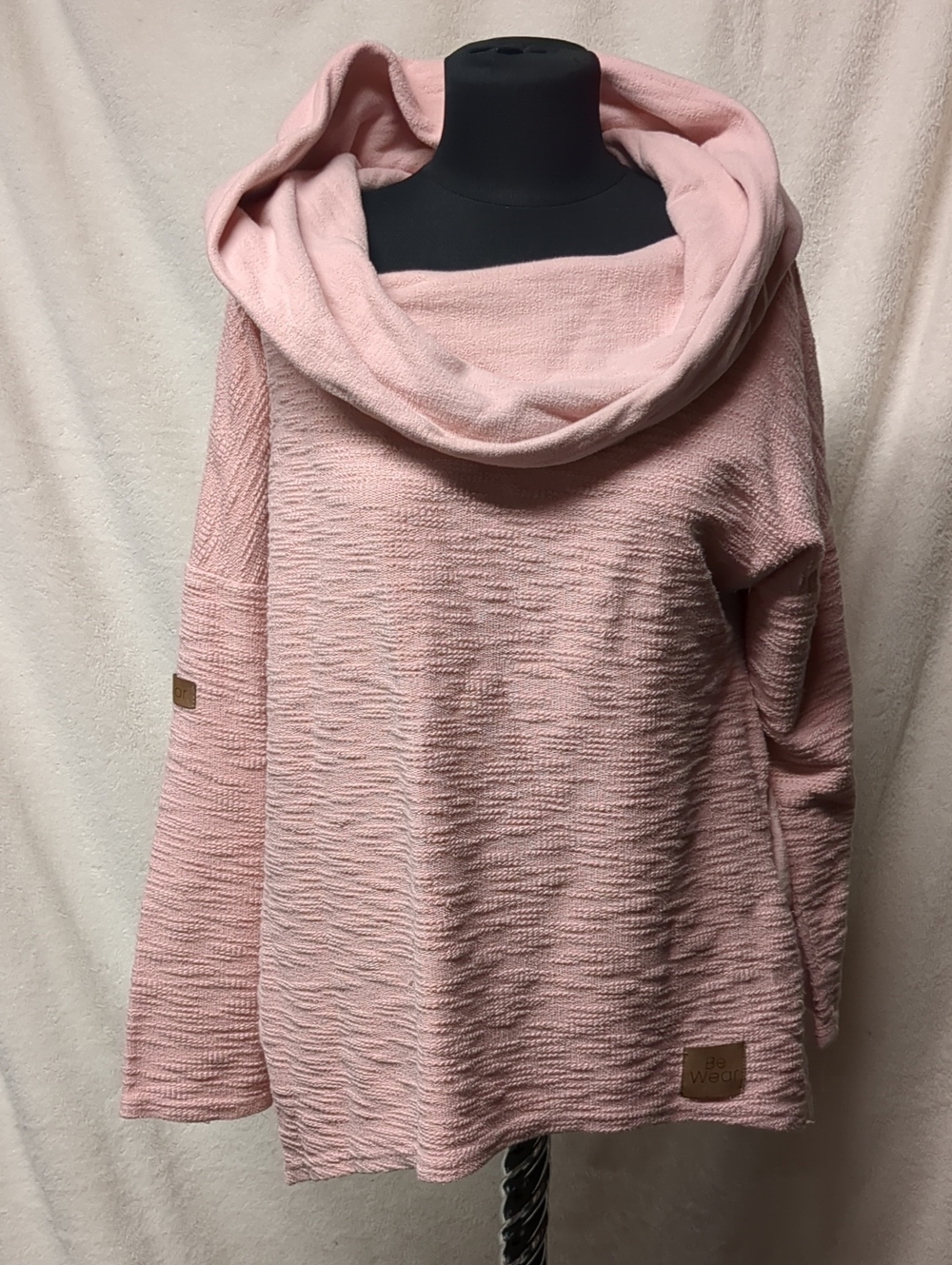 Bwear Soft Pink Cowl Neck Sweater